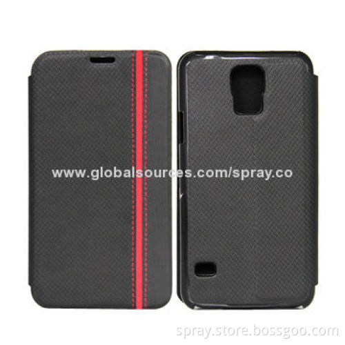 Colorful Stripe Flip Wallet Card Slot Protector Cover Leather Case for Samsung Galaxy S5 I9600